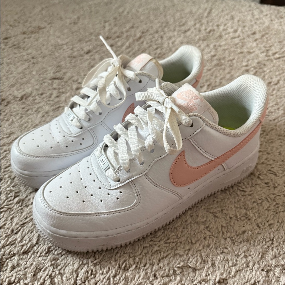 Nike White/Pink AF1s Size 9